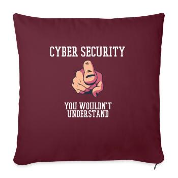 Cybersecurity - IT-Sicherheit Informatiker - Sofakissenbezug 45 x 45 cm - Burgunderrot - Vorne