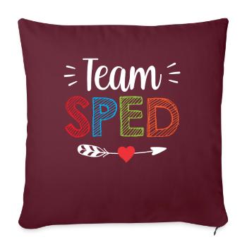 Équipe Profession d’éducateur spécialisé Enseignant en éducation spécialisée - Housse de coussin décorative 45 x 45 cm - bordeaux - Devant