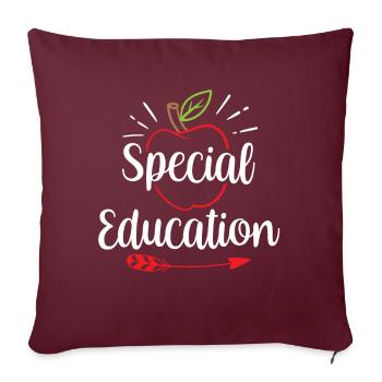 Profession d’éducateur spécialisé Enseignant en éducation spécialisée - Housse de coussin décorative 45 x 45 cm - bordeaux - Devant