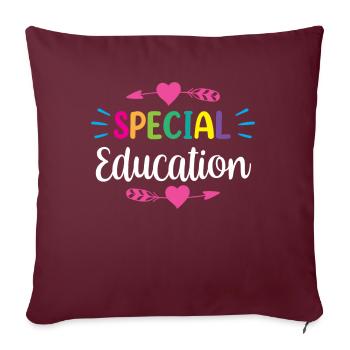 Enseignants en éducation spécialisée Profession d’éducateur spécialisé - Housse de coussin décorative 45 x 45 cm - bordeaux - Devant