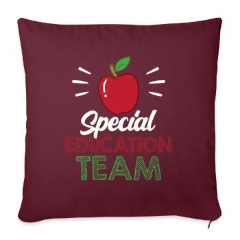 Équipe d’éducation spécialisée Profession d’enseignant en éducation spécialisée - Housse de coussin décorative 45 x 45 cm - bordeaux - Devant