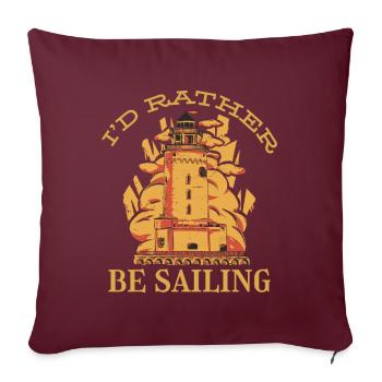 Lighthouse Vitamin Sea Sailor Anchor Ocean Liner - Housse de coussin décorative 45 x 45 cm - bordeaux - Devant
