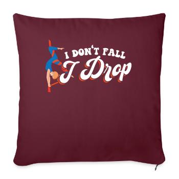 Je ne tombe pas je tombe - Aerialist - Housse de coussin décorative 45 x 45 cm - bordeaux - Devant