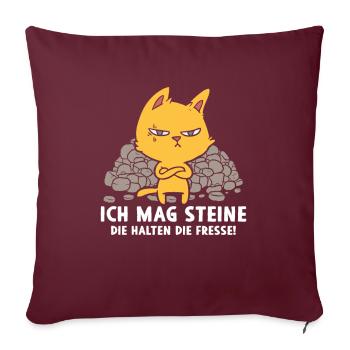 I like stones that hold the face - Sofa pillowcase 17,3'' x 17,3'' (45 x 45 cm) - burgundy - Front