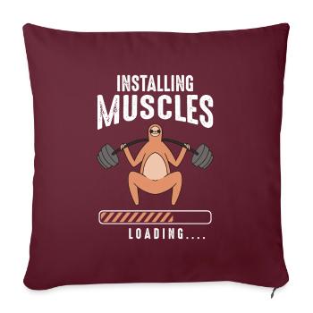 Installing Muscles Loading - Sofa pillowcase 17,3'' x 17,3'' (45 x 45 cm) - burgundy - Front