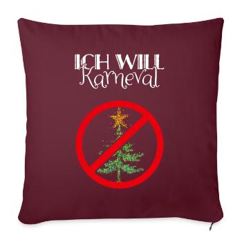 Karneval Konfetti Anti Christmas Weihnachtsmuffel - Sofakissenbezug 45 x 45 cm - Burgunderrot - Vorne