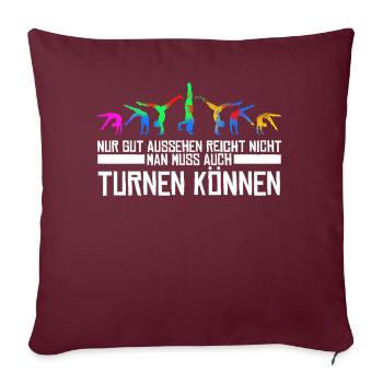 Gymnastique Gymnastique - Housse de coussin décorative 45 x 45 cm - bordeaux - Devant
