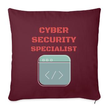 Cybersecurity - IT-Sicherheit Informatiker - Sofakissenbezug 45 x 45 cm - Burgunderrot - Vorne