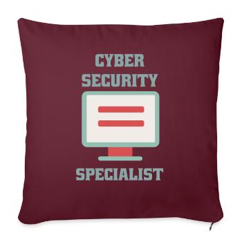 Cybersécurité - Informaticien de sécurité informatique - Housse de coussin décorative 45 x 45 cm - bordeaux - Devant