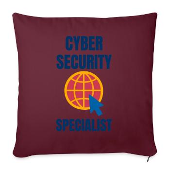 Cybersecurity - IT-Sicherheit Informatiker - Sofakissenbezug 45 x 45 cm - Burgunderrot - Vorne