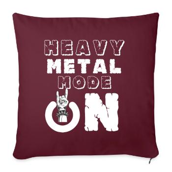 Heavy Metal Mode On Rocking Musik Konzert Hard Roc - Sofakissenbezug 45 x 45 cm - Burgunderrot - Vorne