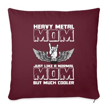 Rocking Mom Heavy Metal Fan Musik Metall Fan Hard - Sofakissenbezug 45 x 45 cm - Burgunderrot - Vorne