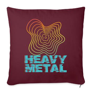 Heavy Metal Frequency Rocking Metal Fan Harte Rock - Sofakissenbezug 45 x 45 cm - Burgunderrot - Vorne