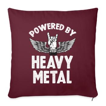 Heavy Metal Power Metal Fan Rocking Hard Rock Musi - Housse de coussin décorative 45 x 45 cm - bordeaux - Devant