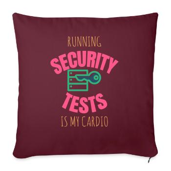 Cybersécurité - Informaticien de sécurité informatique - Housse de coussin décorative 45 x 45 cm - bordeaux - Devant
