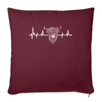 Heartbeat Buffalo American Buffalo - Housse de coussin décorative 45 x 45 cm - bordeaux - Devant