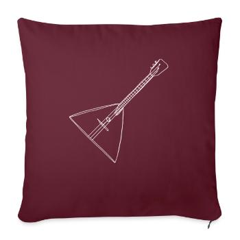 Balalaika Oneline Art - Balalaika Instrument - Housse de coussin décorative 45 x 45 cm - bordeaux - Devant