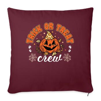 Trick Or Treat Crew Pumpkin - Housse de coussin décorative 45 x 45 cm - bordeaux - Devant