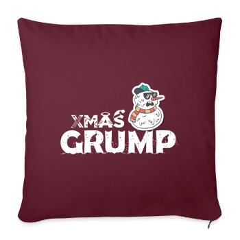Joyeux Noël Punks Bonhomme de neige Punk Grump Xm - Housse de coussin décorative 45 x 45 cm - bordeaux - Devant