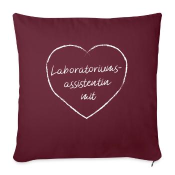 Laboratorium Assistentin Auszubildende Laborantin - Sofakissenbezug 45 x 45 cm - Burgunderrot - Vorne