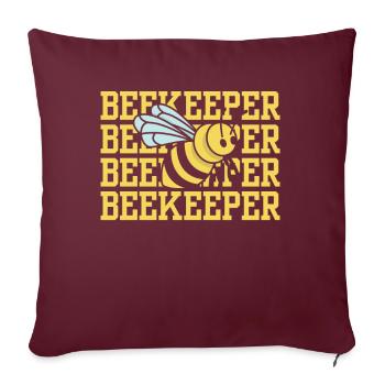 Apiculteurs Apiculteurs Apiculture Abeille mellifère - Housse de coussin décorative 45 x 45 cm - bordeaux - Devant