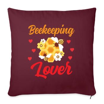Amoureux de l’apiculture Apiculture Apiculteurs Apiculteurs - Housse de coussin décorative 45 x 45 cm - bordeaux - Devant