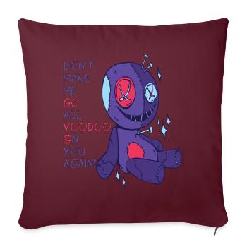 Voodoo auf dich! Gruselige Halloween-Hexerei - Sofakissenbezug 45 x 45 cm - Burgunderrot - Vorne