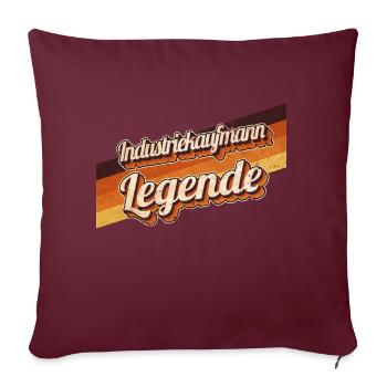 Kaufmann Geburtstag als Legende geboren - Sofakissenbezug 45 x 45 cm - Burgunderrot - Vorne
