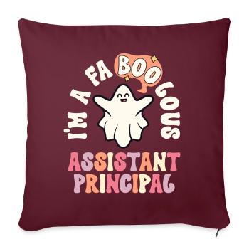 Faboolous Assistant Principal Retro Halloween - Sofakissenbezug 45 x 45 cm - Burgunderrot - Vorne