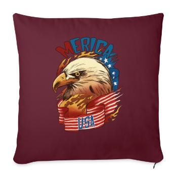 Eagle Love Birds Fauconnerie Oiseaux de proie Faucon Faucon Faucon - Housse de coussin décorative 45 x 45 cm - bordeaux - Devant
