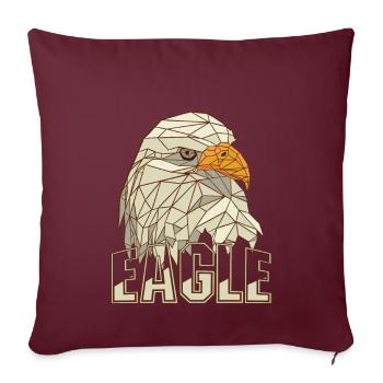 Adler Natur Berg Falknerei Raubvögel Falke Habicht - Sofakissenbezug 45 x 45 cm - Burgunderrot - Vorne