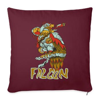 Adler Natur Berg Falknerei Raubvögel Falke Habicht - Sofakissenbezug 45 x 45 cm - Burgunderrot - Vorne