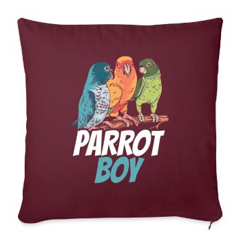 Perroquet Jeune Perroquet Jeunes Perroquets Animal Mignon - Housse de coussin décorative 45 x 45 cm - bordeaux - Devant