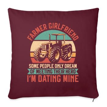 Farming Farmer Girl Vintage - Sofakissenbezug 45 x 45 cm - Burgunderrot - Vorne