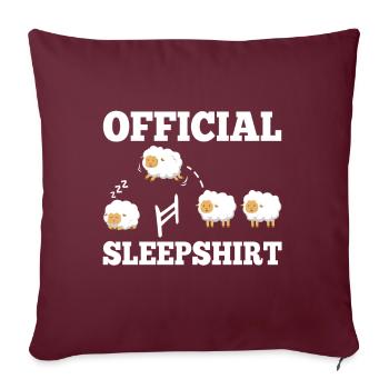 Chemise de nuit officielle Mouton - Housse de coussin décorative 45 x 45 cm - bordeaux - Devant
