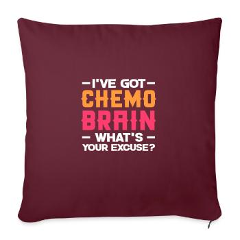 Cancer Maladie Maladie Combattre Cadeau - Housse de coussin décorative 45 x 45 cm - bordeaux - Devant