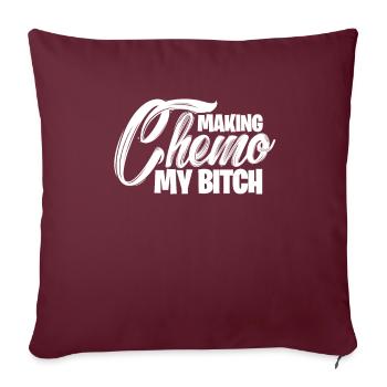 Cancer Maladie Maladie Combattre Cadeau - Housse de coussin décorative 45 x 45 cm - bordeaux - Devant