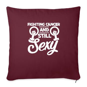 Cancer Maladie Maladie Combattre Cadeau - Housse de coussin décorative 45 x 45 cm - bordeaux - Devant