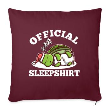 Chemise de nuit officielle Turtle - Housse de coussin décorative 45 x 45 cm - bordeaux - Devant