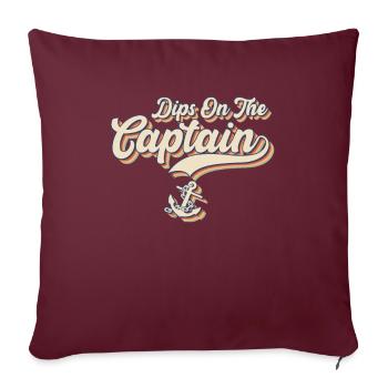 Dips On The Captain Nautical Boat Captain - Sofa pillowcase 17,3'' x 17,3'' (45 x 45 cm) - burgundy - Front