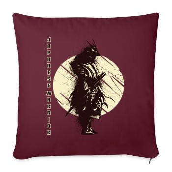 Japanischer Krieger Samurai Japanische Kunst Katan - Sofakissenbezug 45 x 45 cm - Burgunderrot - Vorne