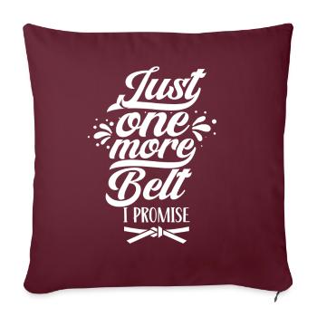 Plus qu’une ceinture promise gur ceinture noire - Housse de coussin décorative 45 x 45 cm - bordeaux - Devant