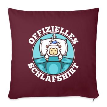 Offizielles schlafshirt Schaf - Sofakissenbezug 45 x 45 cm - Burgunderrot - Vorne