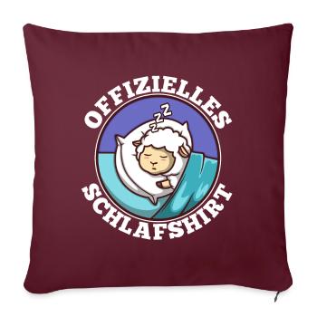 Offizielles schlafshirt Schaf - Sofakissenbezug 45 x 45 cm - Burgunderrot - Vorne