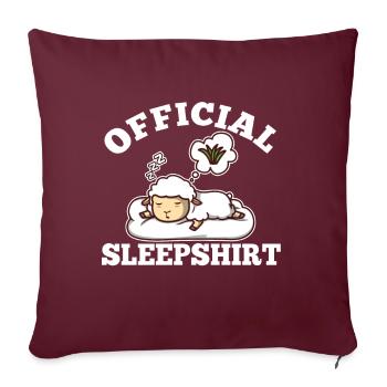 Chemise de nuit officielle Mouton - Housse de coussin décorative 45 x 45 cm - bordeaux - Devant