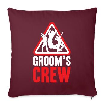 Équipage des palefreniers - Housse de coussin décorative 45 x 45 cm - bordeaux - Devant