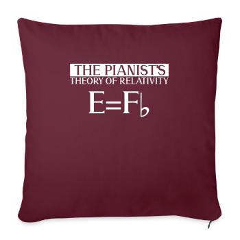 Pianiste Pianiste Musicien de piano - Housse de coussin décorative 45 x 45 cm - bordeaux - Devant