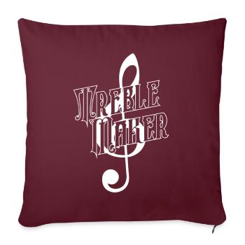 Treble Maker - Klavierspieler Pianist - Sofakissenbezug 45 x 45 cm - Burgunderrot - Vorne