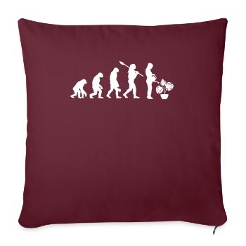 Monstera Evolution Jardinier - Housse de coussin décorative 45 x 45 cm - bordeaux - Devant
