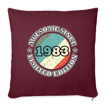 40th Anniversary Awesome Since 1983 Limited Edition - Housse de coussin décorative 45 x 45 cm - bordeaux - Devant